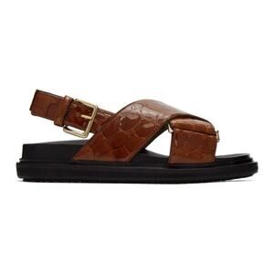 Marni Croc Sandals Fussbett Brown Tobacco - 6